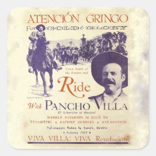 Pancho Villa 🔥 Mexican Hero General Square Sticker