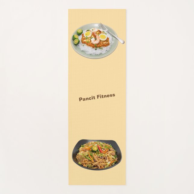 Pancit Motivation: Single-sided  Yoga Mat (Front)