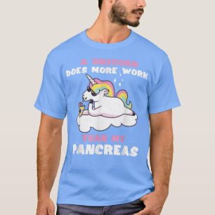 Pancreas Funny Unicorn Type 1 Diabetes Blood Sugar T-Shirt