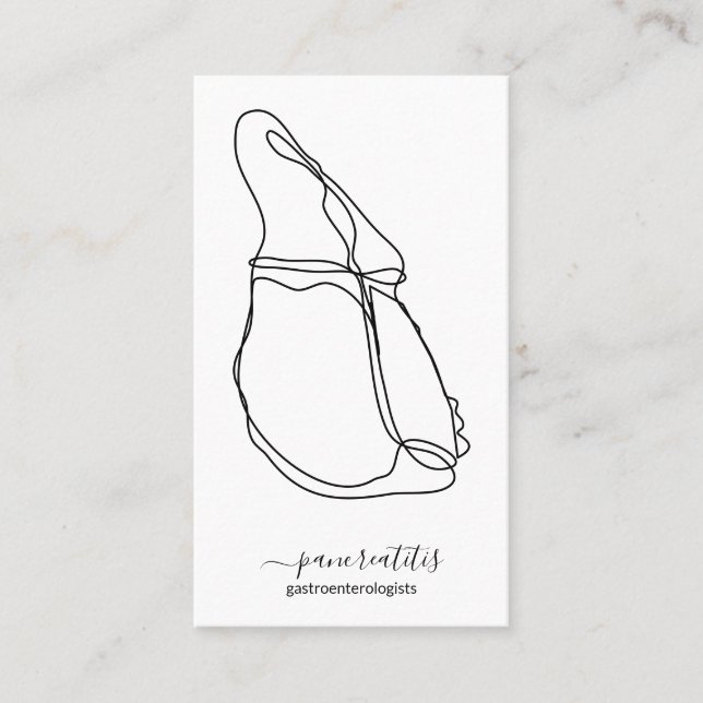 Pancreas gastroenterologists doctor business card (Front)
