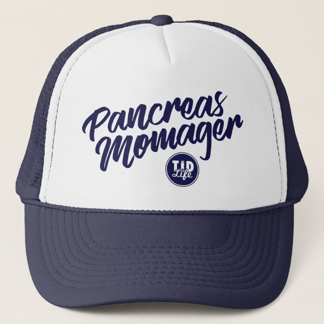 Pancreas Momager [Navy] Trucker Hat (Front)