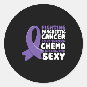 Pancreas Survivor Fighting Pancreatic Cancer Aware Classic Round Sticker