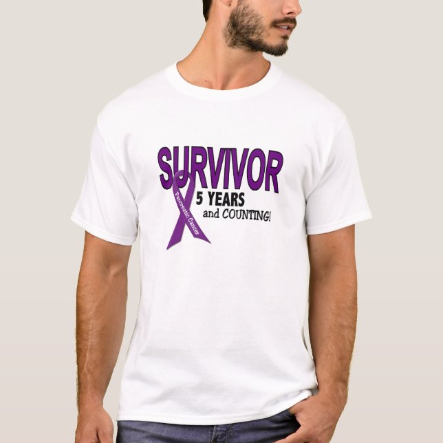 Pancreatic Cancer 5 YEAR SURVIVOR T-Shirt (Front)