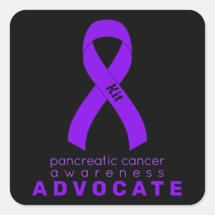 Pancreatic Cancer Advocate Black Square Sticker