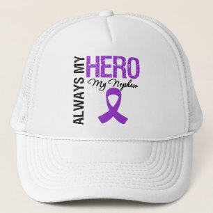 Pancreatic Cancer Always My Hero My Nephew Trucker Hat