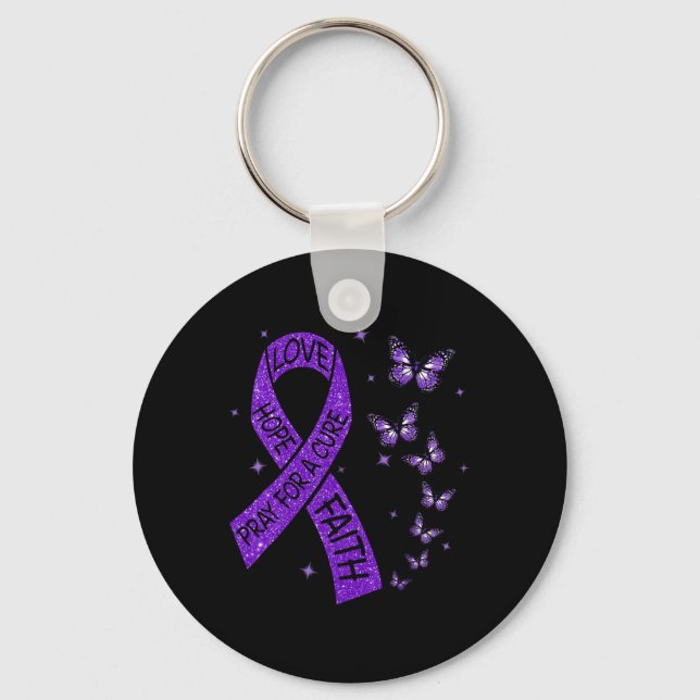 Pancreatic Cancer Awareness2 Key Ring (Front)