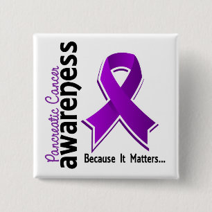 Pancreatic Cancer Awareness 5 15 Cm Square Badge