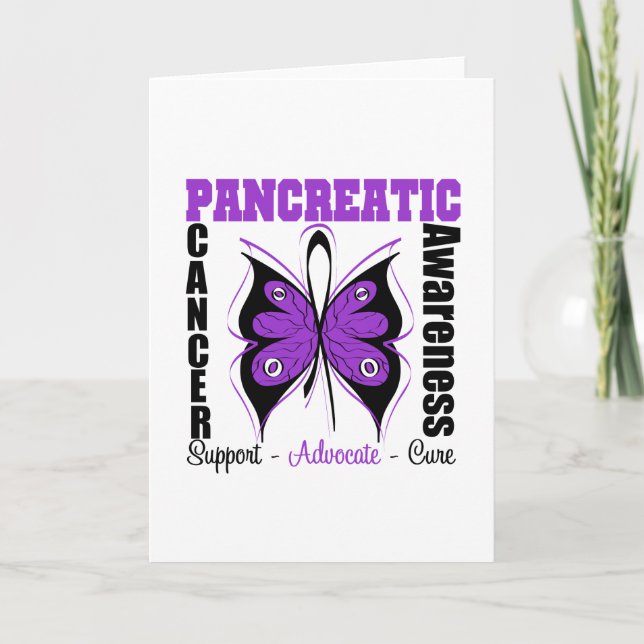 Pancreatic Cancer Awareness Butterfly Card (Front)