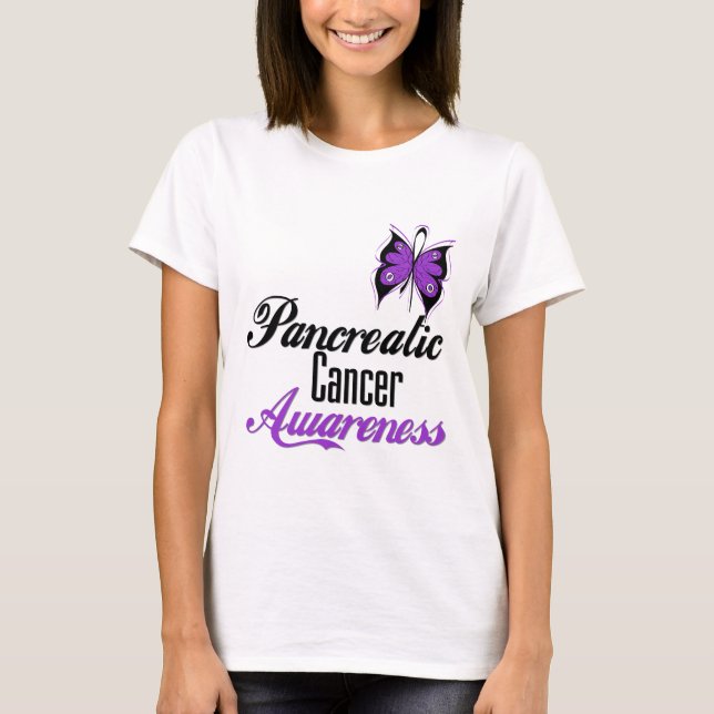 Pancreatic Cancer Awareness Butterfly T-Shirt (Front)