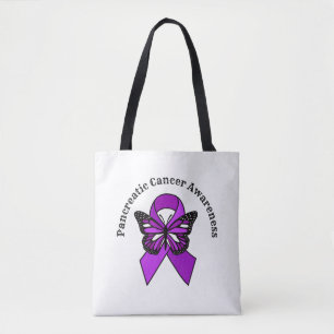 Pancreatic Cancer Awareness   Butterfly Tote Bag