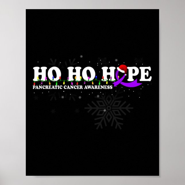 Pancreatic Cancer Awareness Christmas Wish  Poster (Front)