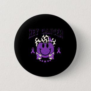Pancreatic Cancer Awareness Cowboy Hat Leopard Smi 6 Cm Round Badge