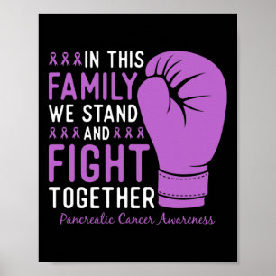 Pancreatic Cancer Awareness Fight Family Support Poster