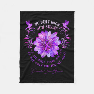 Pancreatic Cancer Awareness Flower We Don't Know H Fleece Blanket