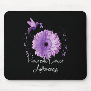 Pancreatic Cancer Awareness Hummingbird Purple Mouse Mat