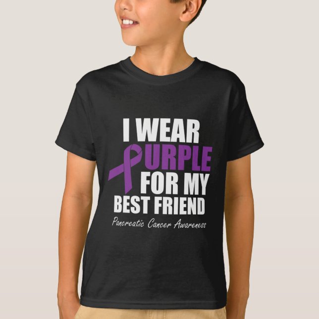 Pancreatic Cancer Awareness I Wear Purple For My B T-Shirt (Front)