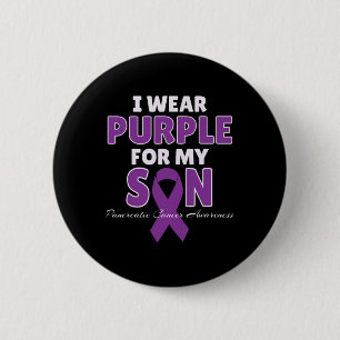 Pancreatic Cancer Awareness I Wear Purple For My S 6 Cm Round Badge