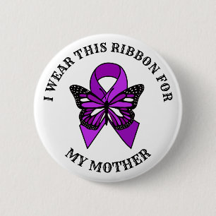 Pancreatic Cancer Awareness I Wear This Ribbon 6 Cm Round Badge