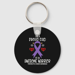Pancreatic Cancer Awareness I'm A Proud Dad Of Awe Key Ring