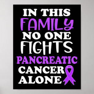 Pancreatic Cancer Awareness In This Family Purple Poster