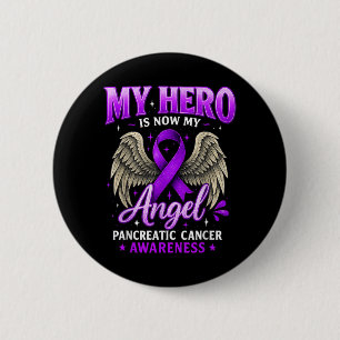 Pancreatic Cancer Awareness Memorial Ribbon Purple 6 Cm Round Badge
