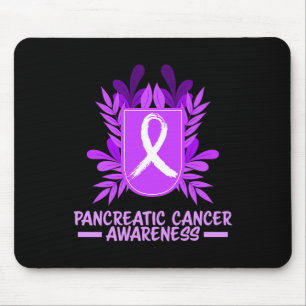 Pancreatic Cancer Awareness Month Purple Ribbon Fl Mouse Mat