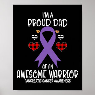 Pancreatic Cancer Awareness Month Purple Ribbon No Poster