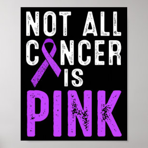 Pancreatic Cancer Awareness Not all cancer is Pink Poster