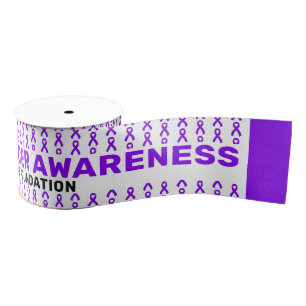 Pancreatic Cancer Awareness Pattern Ribbon Grosgrain Ribbon