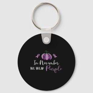 Pancreatic Cancer Awareness Purple Ribbon 1 Key Ring