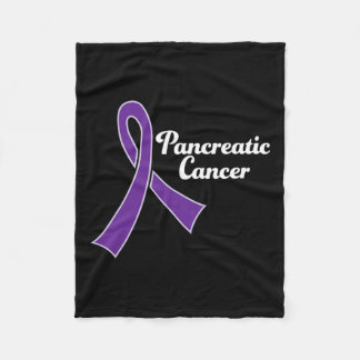 Pancreatic Cancer Awareness Purple Ribbon  Fleece Blanket