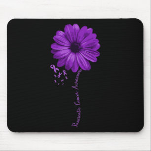 Pancreatic Cancer Awareness Purple Ribbon Floral G Mouse Mat