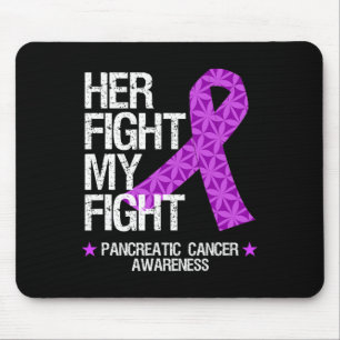 Pancreatic Cancer Awareness Purple Ribbon Her Figh Mouse Mat
