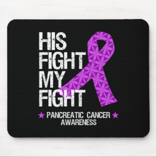 Pancreatic Cancer Awareness Purple Ribbon His Figh Mouse Mat