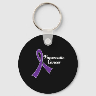 Pancreatic Cancer Awareness Purple Ribbon  Key Ring