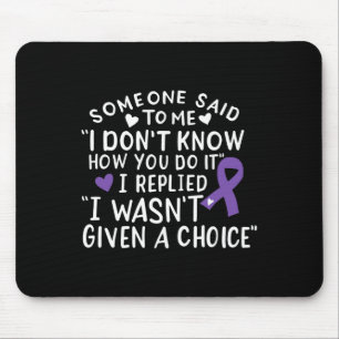 Pancreatic Cancer Awareness Purple Ribbon Pancreas Mouse Mat