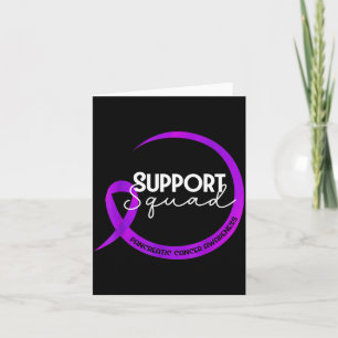 Pancreatic Cancer Awareness Purple Ribbon Support Card