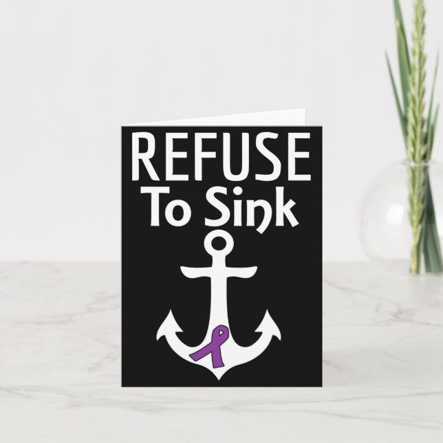 Pancreatic Cancer Awareness Refuse To Sink Fighter Card (Front)