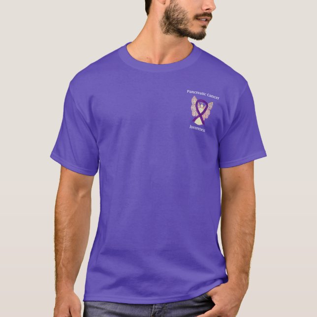 Pancreatic Cancer Awareness Ribbon Angel Shirts (Front)