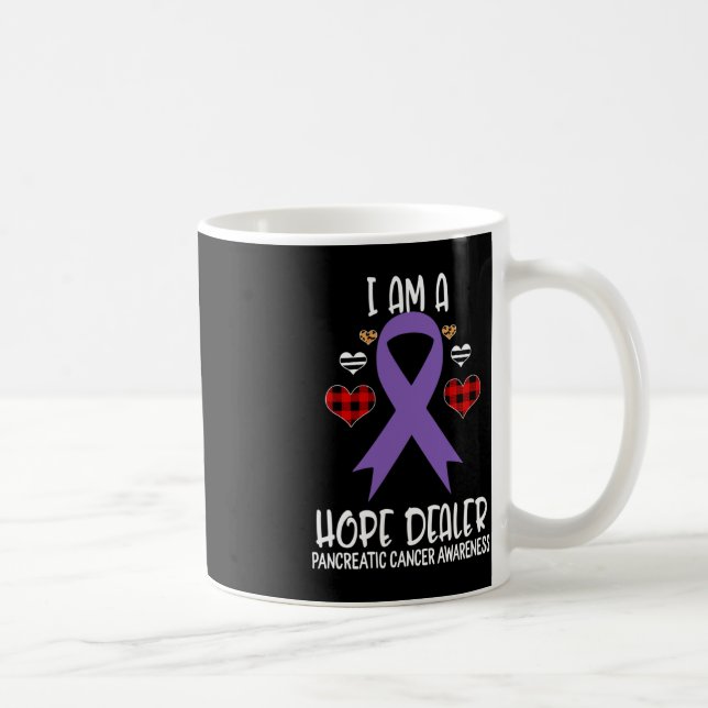 Pancreatic Cancer Awareness Ribbon I Am A Hope Dea Coffee Mug (Right)