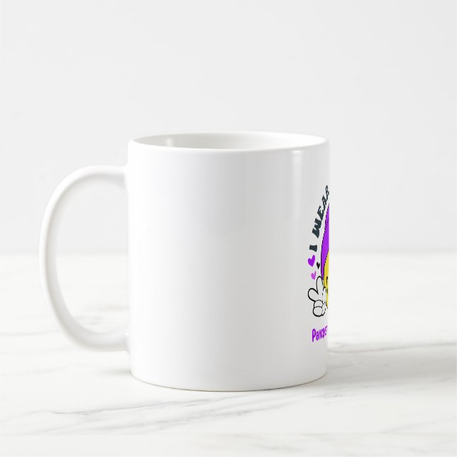 Pancreatic Cancer Awareness Ribbon Support Gifts Coffee Mug (Left)
