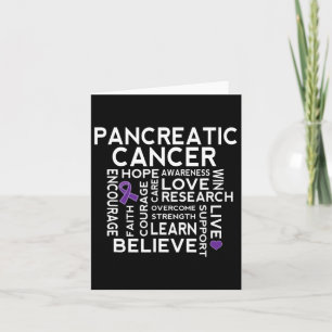 Pancreatic Cancer Awareness Ribbon Support Walk Card