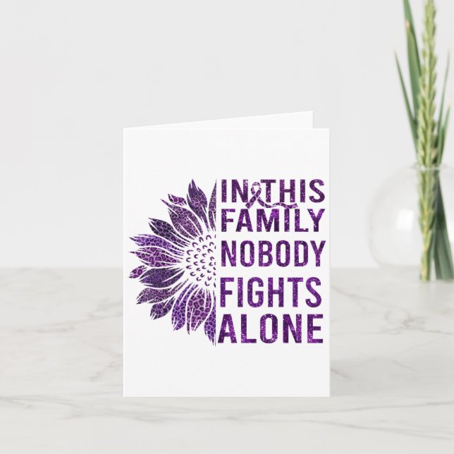 Pancreatic Cancer Awareness Sunflower Pancreatic C Card (Front)