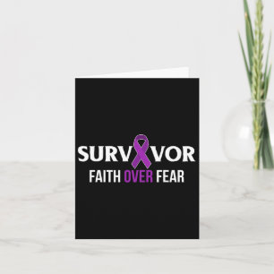 Pancreatic Cancer Awareness Survivor Gift Purple R Card