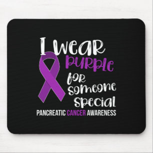 Pancreatic Cancer Awareness Survivor Gift Purple R Mouse Mat
