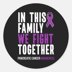 Pancreatic Cancer Awareness Survivor Purple Ribbon Classic Round Sticker