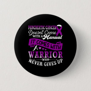 Pancreatic Cancer Awareness Warrior Support Purple 6 Cm Round Badge