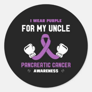 Pancreatic Cancer Awareness Wear Purple for My Unc Classic Round Sticker