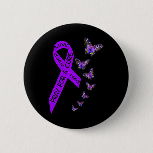 Pancreatic Cancer Awareness Women butterfly Religi 6 Cm Round Badge