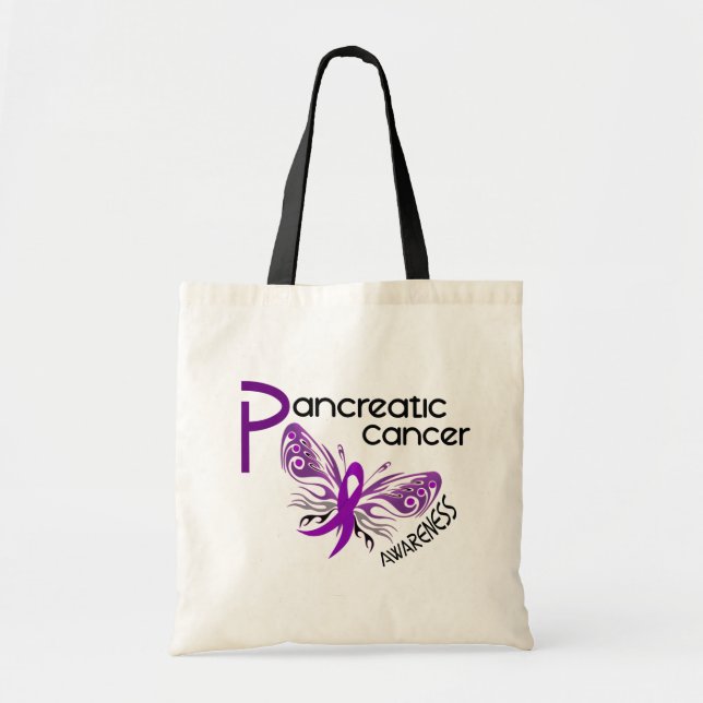Pancreatic Cancer BUTTERFLY 3.1 Tote Bag (Front)